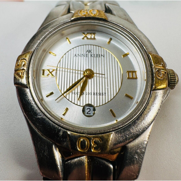 Anne Klein Watch 28mm Round Mixed Tone Date Classic Brand New Battery - Picture 6 of 13